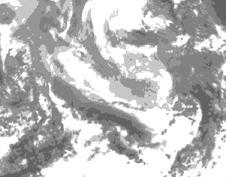 GDPS total cloud 228 hour forecast chart for Canada based on 2025/12/15 1200Z data