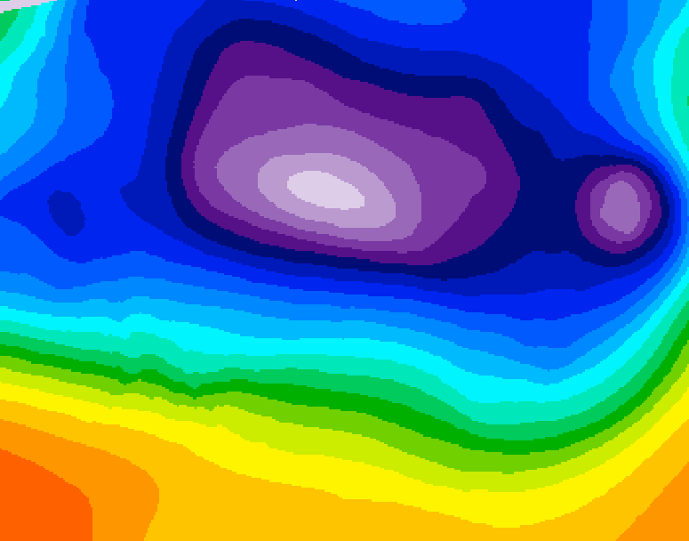 GDPS 500 millibar geopotential height 006 hour forecast chart for Canada based on 2025/12/16 0000Z data