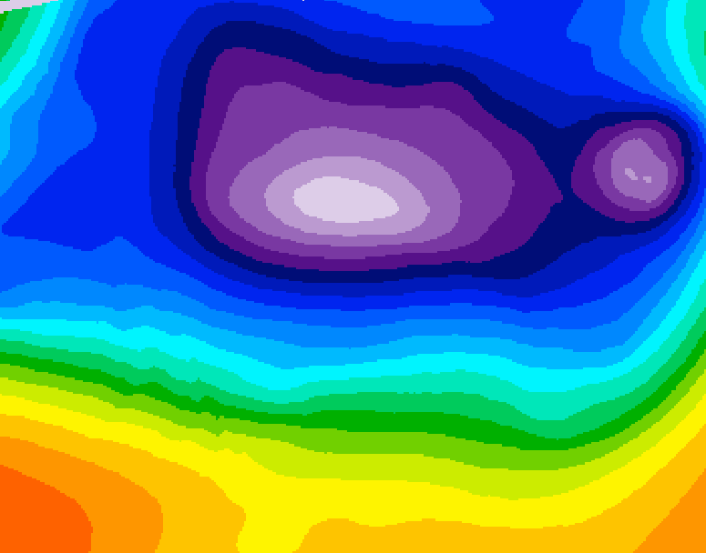 GDPS 500 millibar geopotential height 012 hour forecast chart for Canada based on 2025/12/16 0000Z data