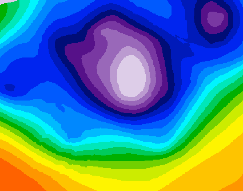 GDPS 500 millibar geopotential height 042 hour forecast chart for Canada based on 2025/12/16 0000Z data