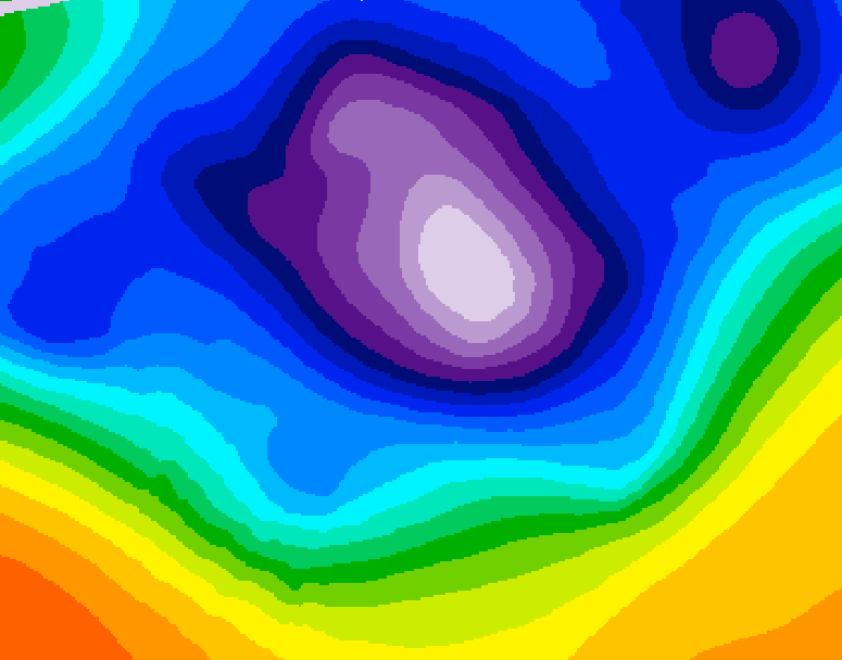 GDPS 500 millibar geopotential height 048 hour forecast chart for Canada based on 2025/12/16 0000Z data