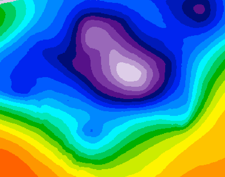 GDPS 500 millibar geopotential height 054 hour forecast chart for Canada based on 2025/12/16 0000Z data