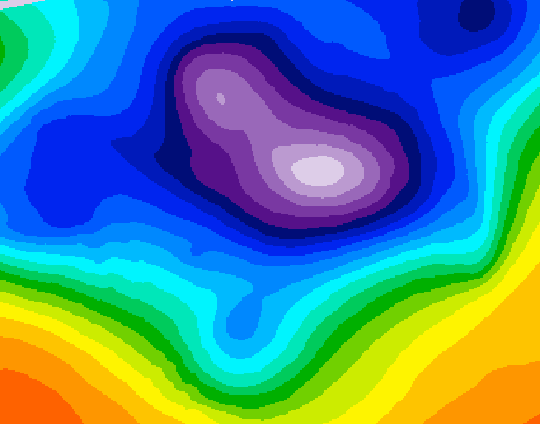 GDPS 500 millibar geopotential height 060 hour forecast chart for Canada based on 2025/12/16 0000Z data