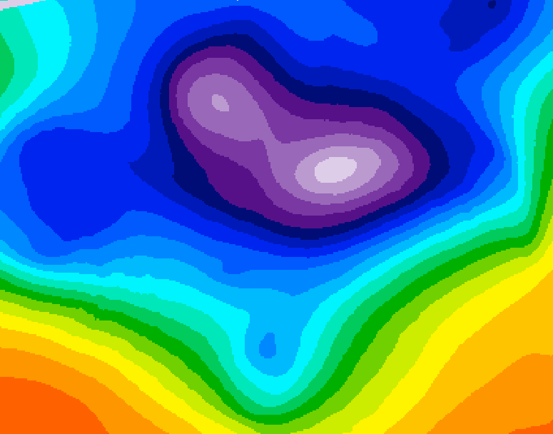 GDPS 500 millibar geopotential height 066 hour forecast chart for Canada based on 2025/12/16 0000Z data