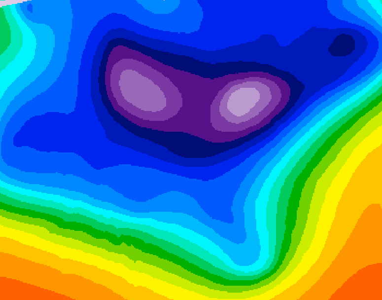 GDPS 500 millibar geopotential height 084 hour forecast chart for Canada based on 2025/12/16 0000Z data