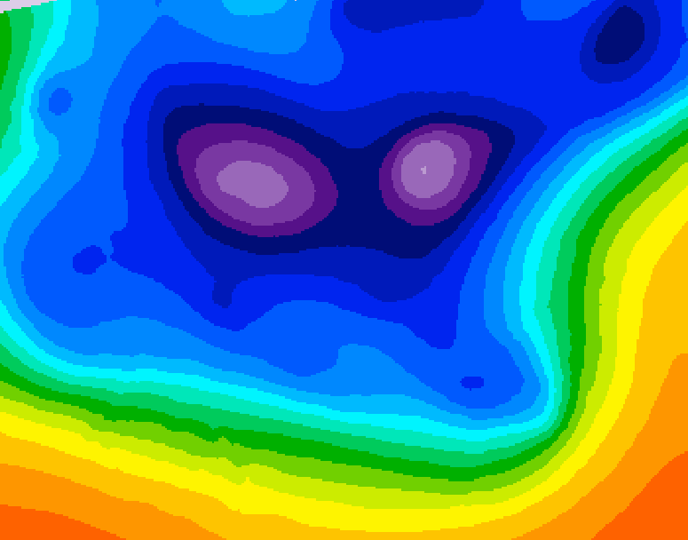 GDPS 500 millibar geopotential height 096 hour forecast chart for Canada based on 2025/12/16 0000Z data