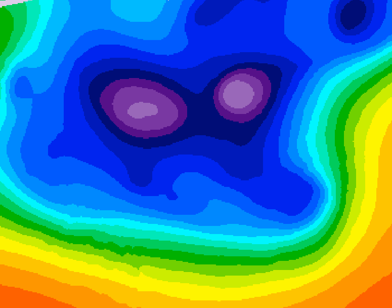 GDPS 500 millibar geopotential height 102 hour forecast chart for Canada based on 2025/12/16 0000Z data