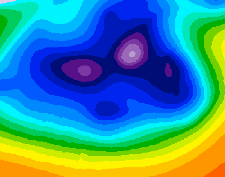 GDPS 500 millibar geopotential height 120 hour forecast chart for Canada based on 2025/12/16 0000Z data