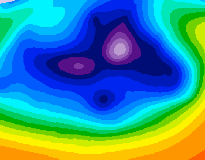 GDPS 500 millibar geopotential height 126 hour forecast chart for Canada based on 2025/12/16 0000Z data