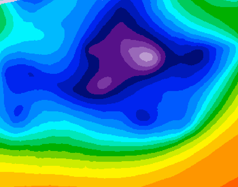 GDPS 500 millibar geopotential height 144 hour forecast chart for Canada based on 2025/12/16 0000Z data