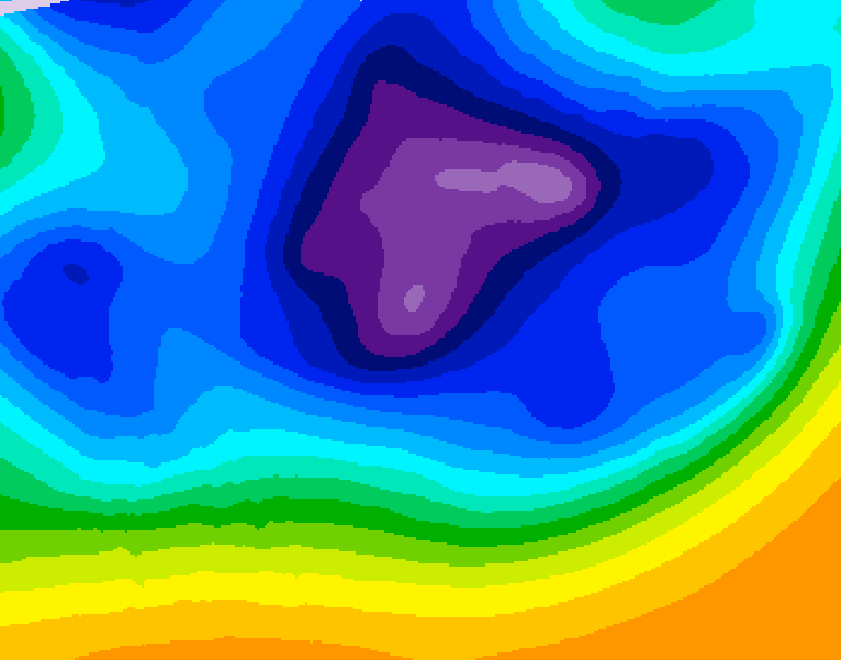 GDPS 500 millibar geopotential height 156 hour forecast chart for Canada based on 2025/12/16 0000Z data