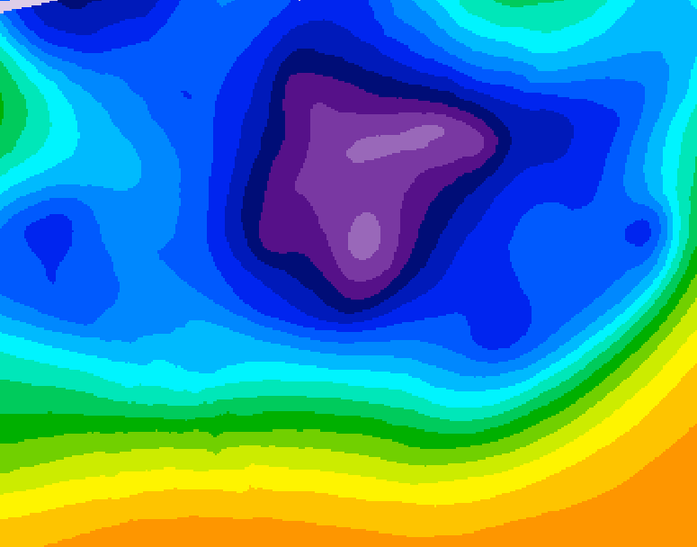 GDPS 500 millibar geopotential height 162 hour forecast chart for Canada based on 2025/12/16 0000Z data