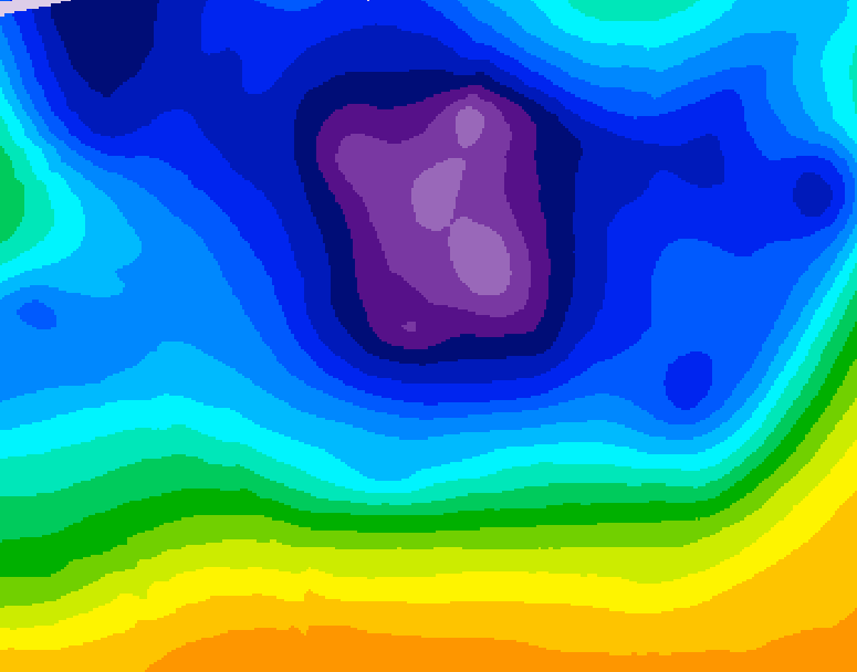 GDPS 500 millibar geopotential height 174 hour forecast chart for Canada based on 2025/12/16 0000Z data