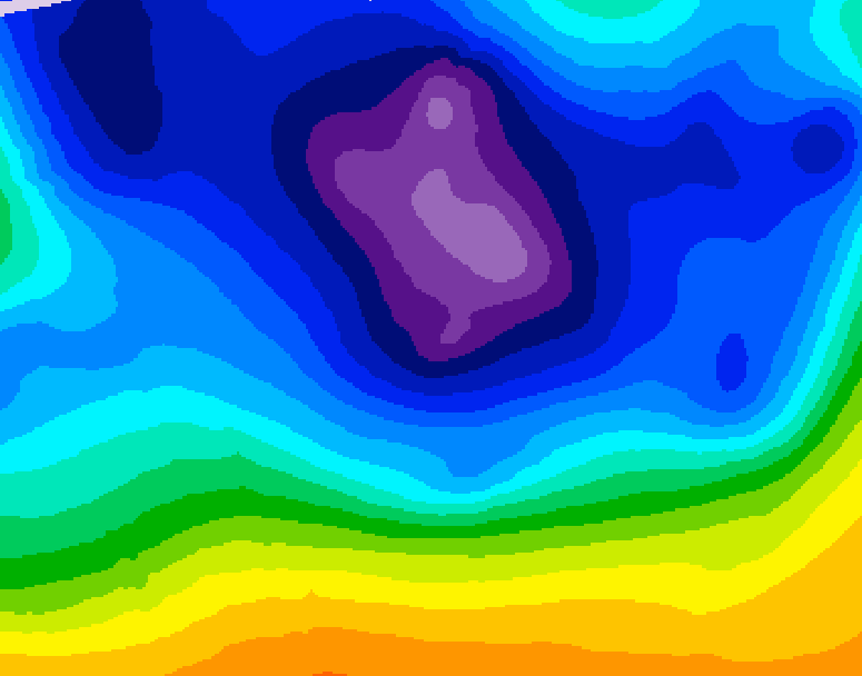 GDPS 500 millibar geopotential height 180 hour forecast chart for Canada based on 2025/12/16 0000Z data