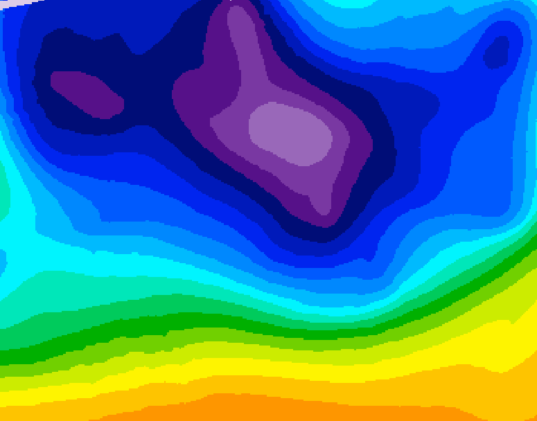 GDPS 500 millibar geopotential height 192 hour forecast chart for Canada based on 2025/12/16 0000Z data