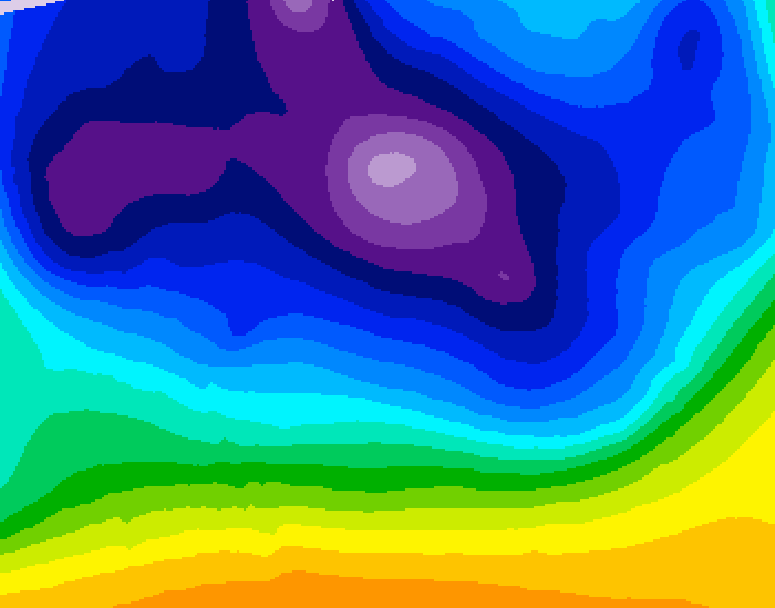 GDPS 500 millibar geopotential height 204 hour forecast chart for Canada based on 2025/12/16 0000Z data