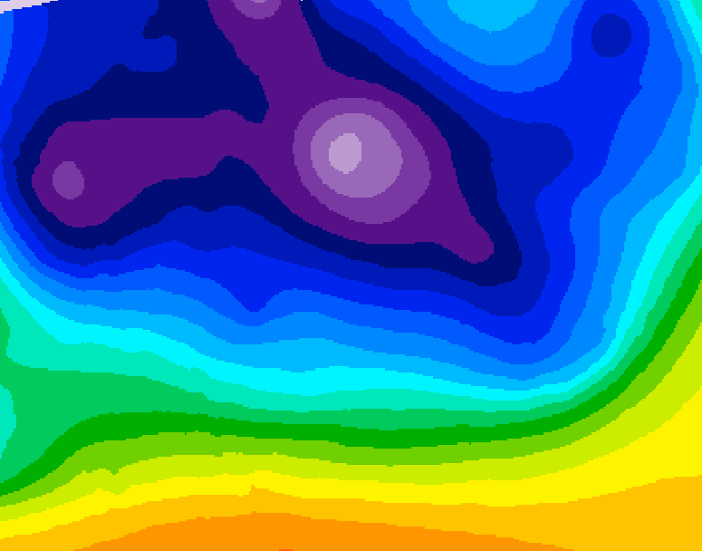 GDPS 500 millibar geopotential height 210 hour forecast chart for Canada based on 2025/12/16 0000Z data