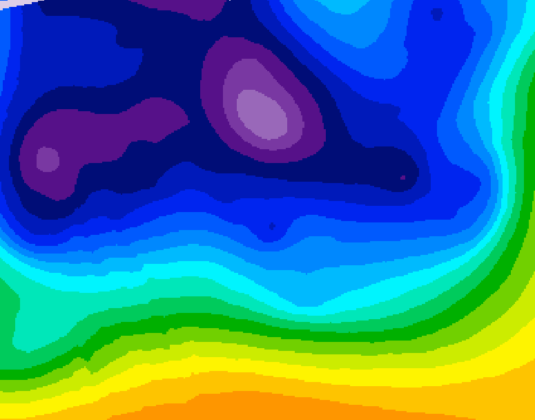 GDPS 500 millibar geopotential height 228 hour forecast chart for Canada based on 2025/12/16 0000Z data