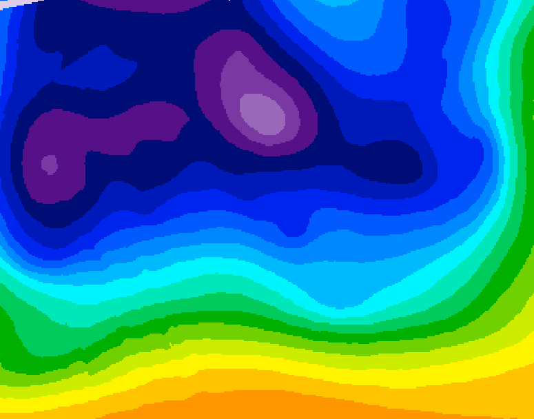 GDPS 500 millibar geopotential height 234 hour forecast chart for Canada based on 2025/12/16 0000Z data