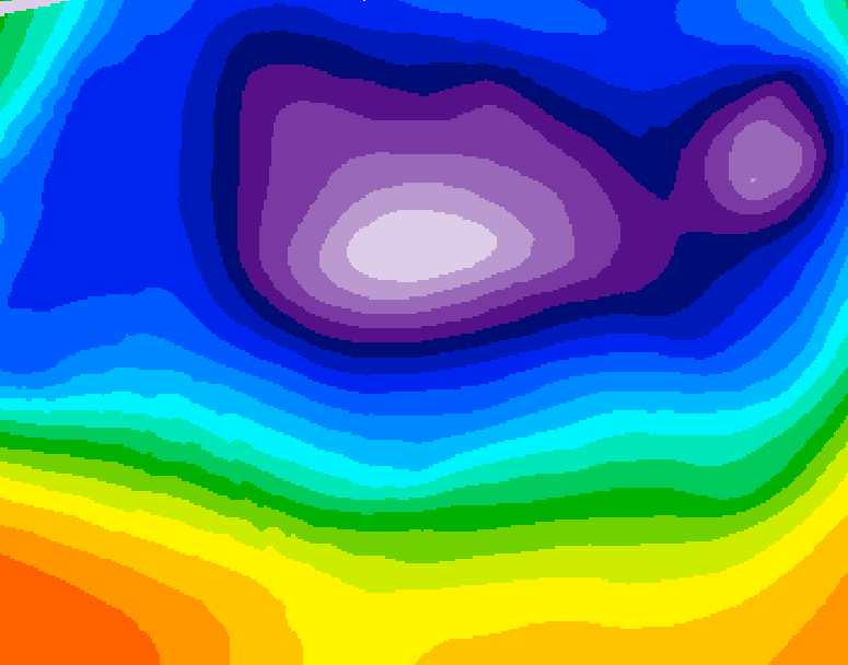 GDPS 500 millibar geopotential height 006 hour forecast chart for Canada based on 2025/12/16 1200Z data