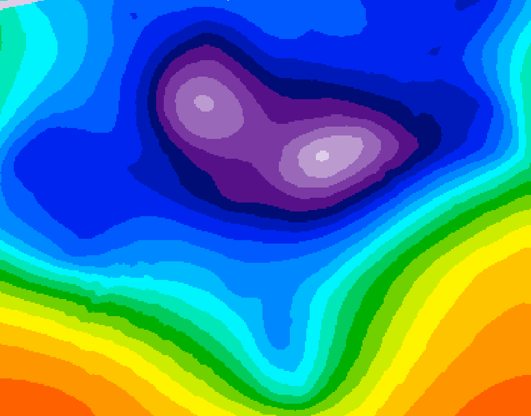 GDPS 500 millibar geopotential height 060 hour forecast chart for Canada based on 2025/12/16 1200Z data