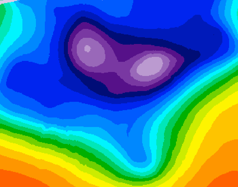 GDPS 500 millibar geopotential height 066 hour forecast chart for Canada based on 2025/12/16 1200Z data