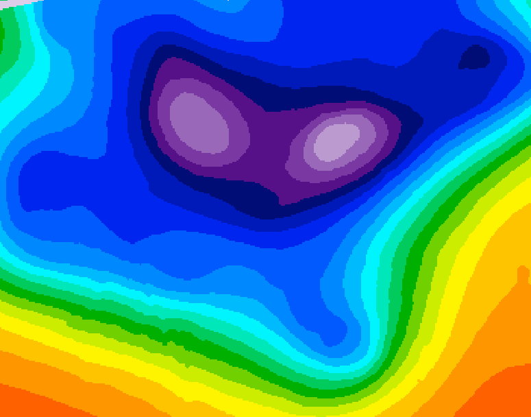 GDPS 500 millibar geopotential height 072 hour forecast chart for Canada based on 2025/12/16 1200Z data