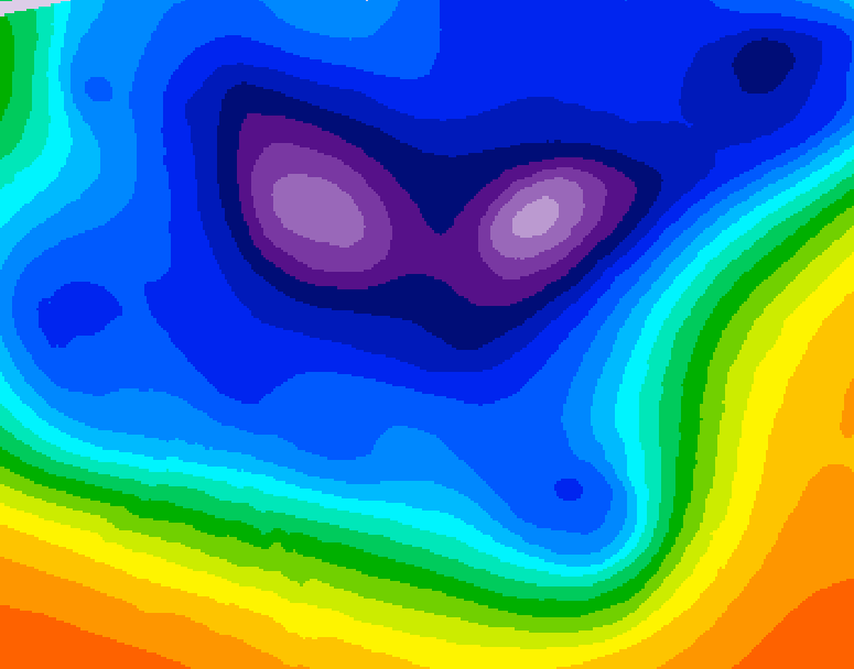 GDPS 500 millibar geopotential height 078 hour forecast chart for Canada based on 2025/12/16 1200Z data