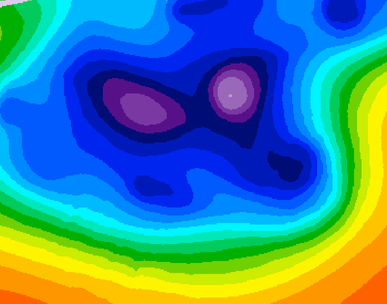 GDPS 500 millibar geopotential height 096 hour forecast chart for Canada based on 2025/12/16 1200Z data