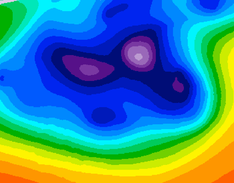 GDPS 500 millibar geopotential height 102 hour forecast chart for Canada based on 2025/12/16 1200Z data