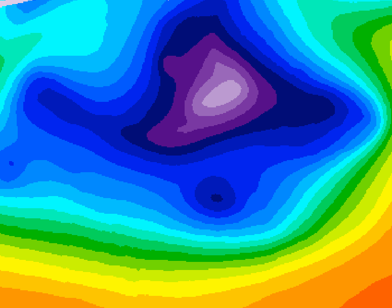 GDPS 500 millibar geopotential height 120 hour forecast chart for Canada based on 2025/12/16 1200Z data