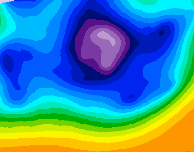 GDPS 500 millibar geopotential height 138 hour forecast chart for Canada based on 2025/12/16 1200Z data