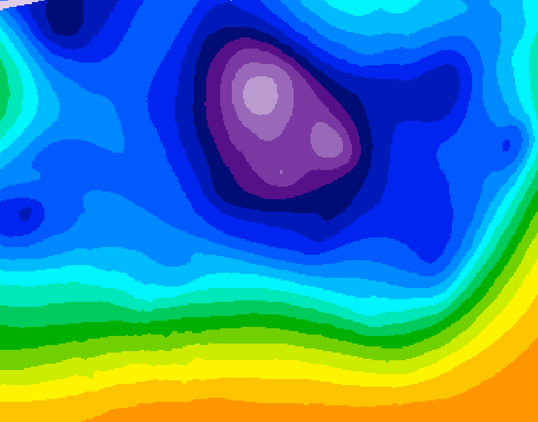 GDPS 500 millibar geopotential height 156 hour forecast chart for Canada based on 2025/12/16 1200Z data