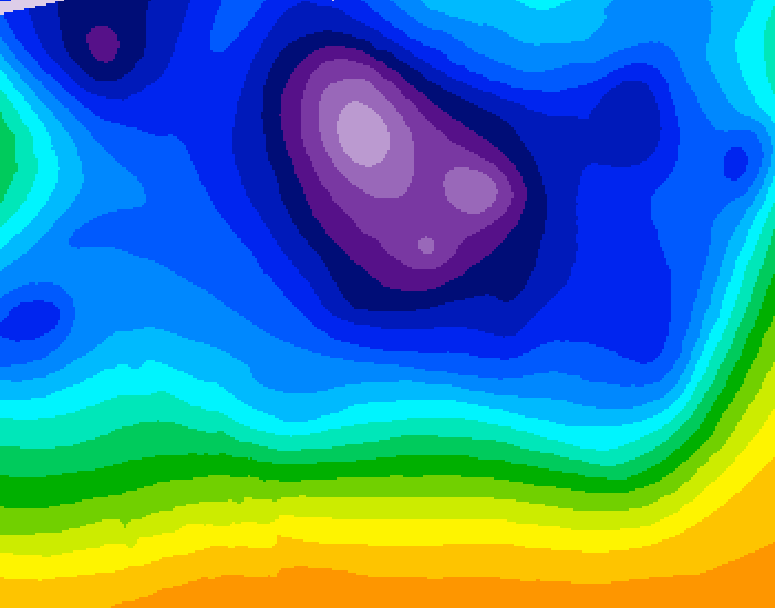 GDPS 500 millibar geopotential height 162 hour forecast chart for Canada based on 2025/12/16 1200Z data
