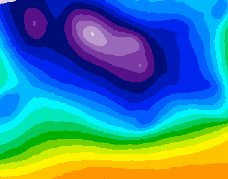 GDPS 500 millibar geopotential height 180 hour forecast chart for Canada based on 2025/12/16 1200Z data