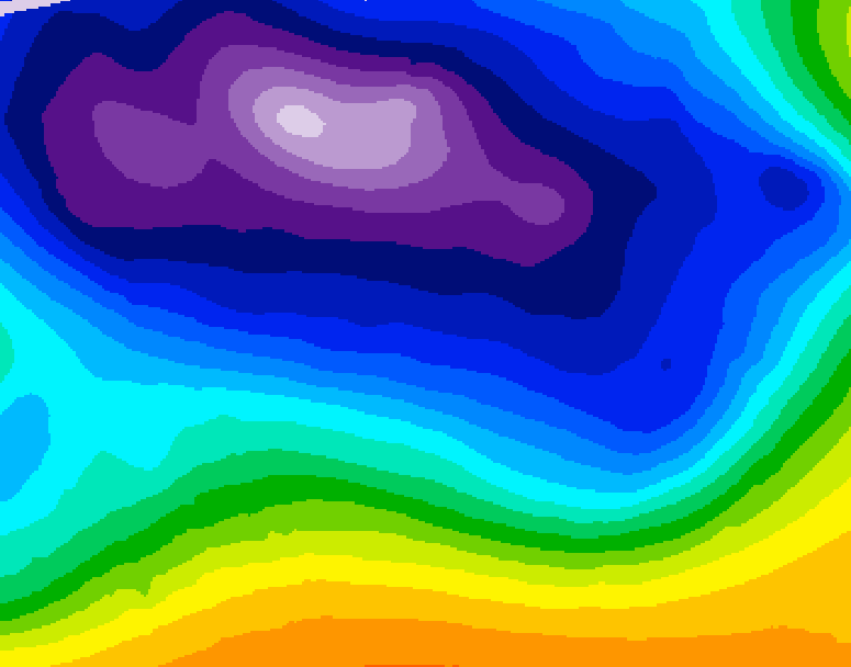 GDPS 500 millibar geopotential height 198 hour forecast chart for Canada based on 2025/12/16 1200Z data