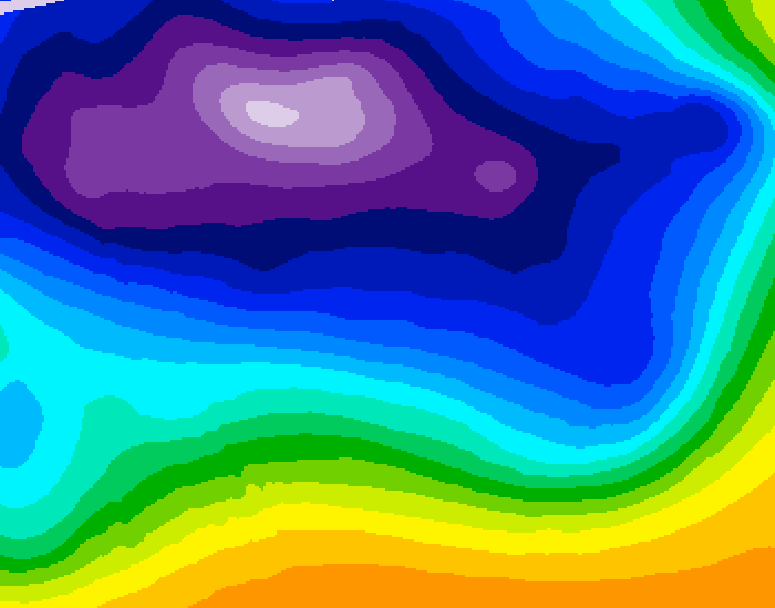 GDPS 500 millibar geopotential height 204 hour forecast chart for Canada based on 2025/12/16 1200Z data