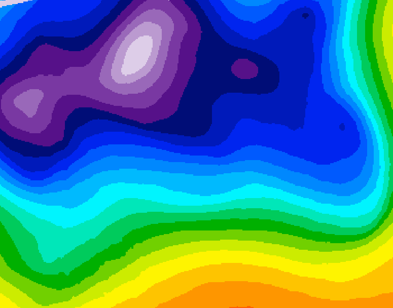 GDPS 500 millibar geopotential height 228 hour forecast chart for Canada based on 2025/12/16 1200Z data