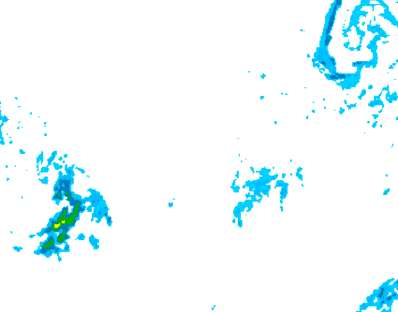 GDPS precipitation 030 hour forecast chart for Canada based on 2025/12/16 0000Z data