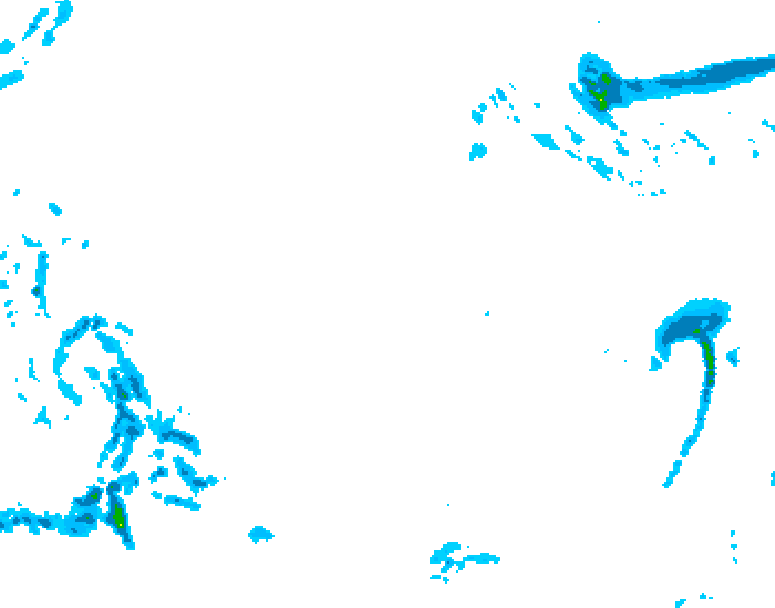 GDPS precipitation 150 hour forecast chart for Canada based on 2025/12/16 0000Z data