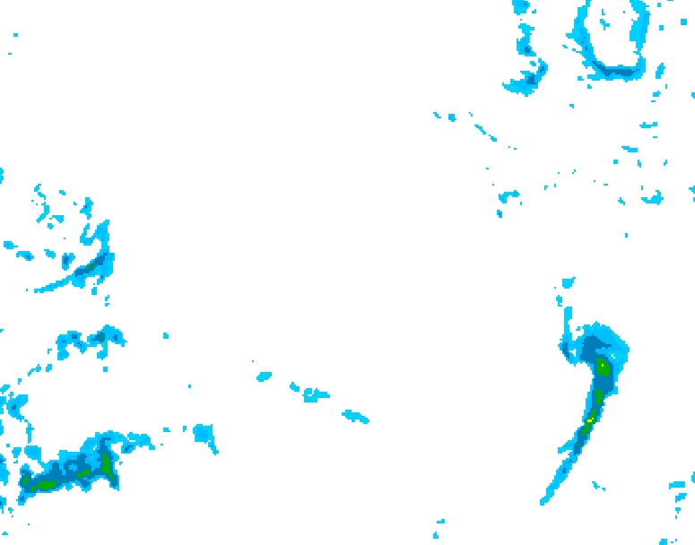 GDPS precipitation 204 hour forecast chart for Canada based on 2025/12/16 0000Z data