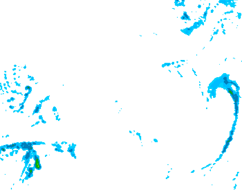 GDPS precipitation 222 hour forecast chart for Canada based on 2025/12/16 0000Z data