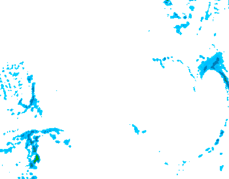 GDPS precipitation 228 hour forecast chart for Canada based on 2025/12/16 0000Z data
