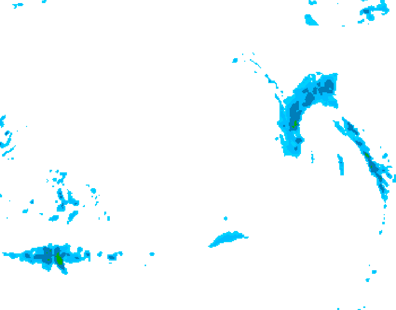 GDPS precipitation 102 hour forecast chart for Canada based on 2025/12/16 1200Z data