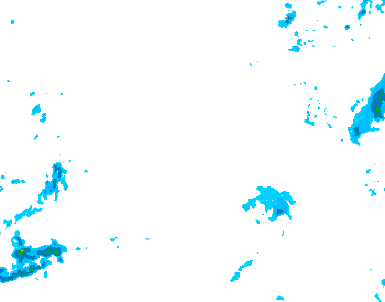 GDPS precipitation 180 hour forecast chart for Canada based on 2025/12/16 1200Z data