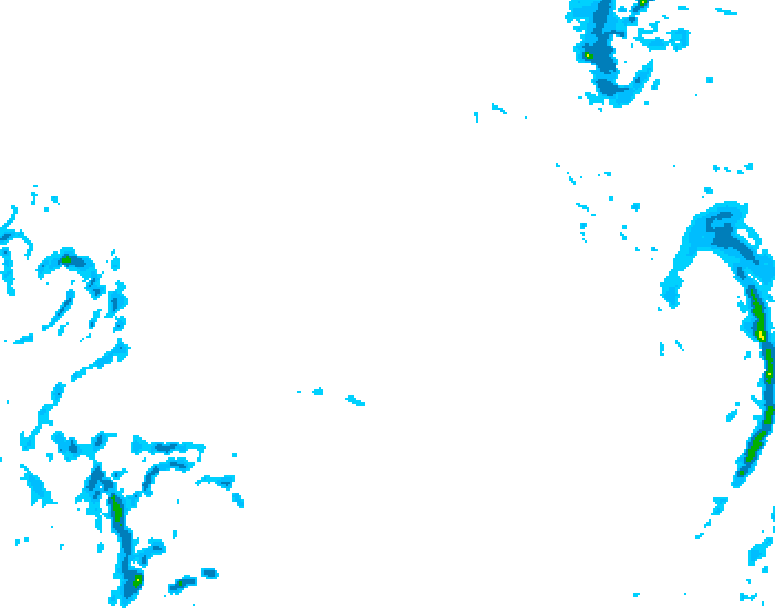 GDPS precipitation 216 hour forecast chart for Canada based on 2025/12/16 1200Z data