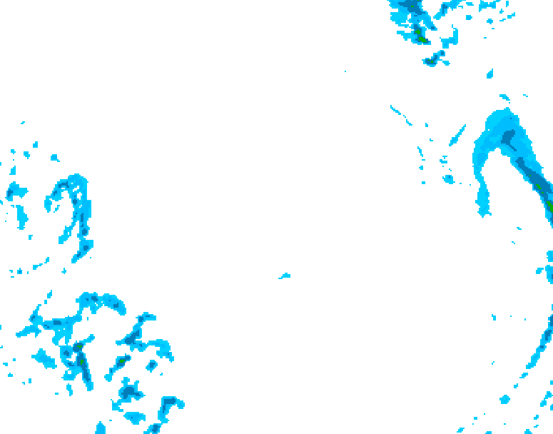 GDPS precipitation 222 hour forecast chart for Canada based on 2025/12/16 1200Z data