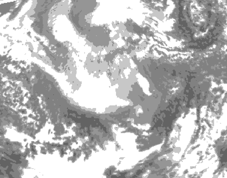 GDPS total cloud 042 hour forecast chart for Canada based on 2025/12/16 0000Z data