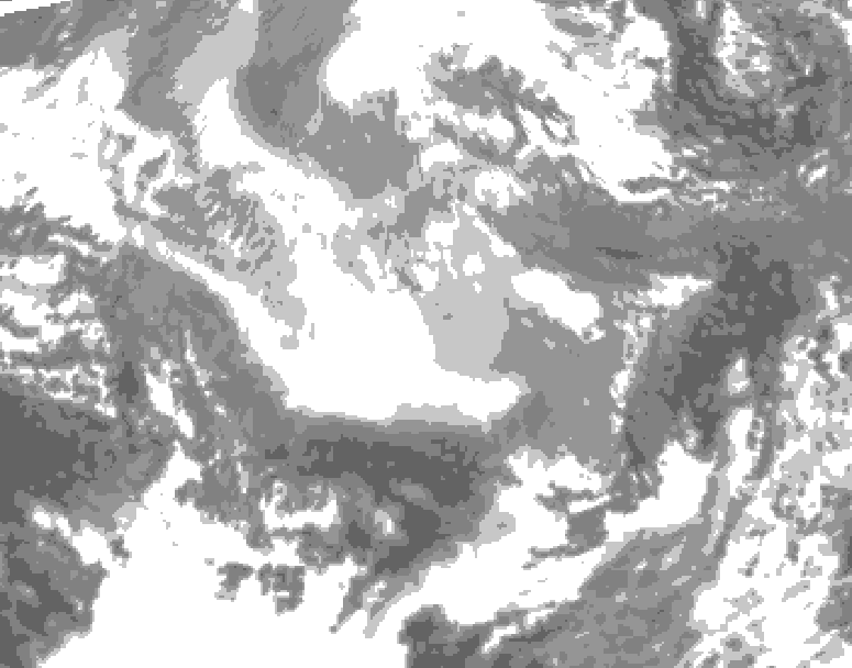 GDPS total cloud 048 hour forecast chart for Canada based on 2025/12/16 0000Z data