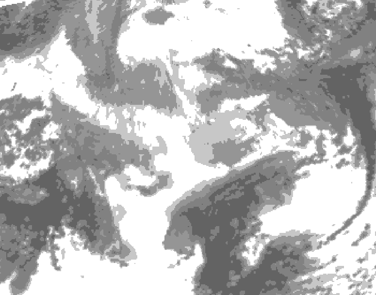 GDPS total cloud 066 hour forecast chart for Canada based on 2025/12/16 0000Z data